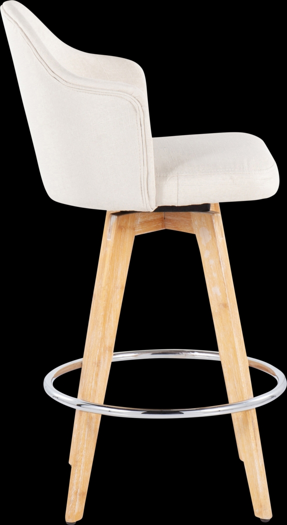 Chazmin Cream Counter Height Stool, Set of 2 - Thumbnail - Image 3