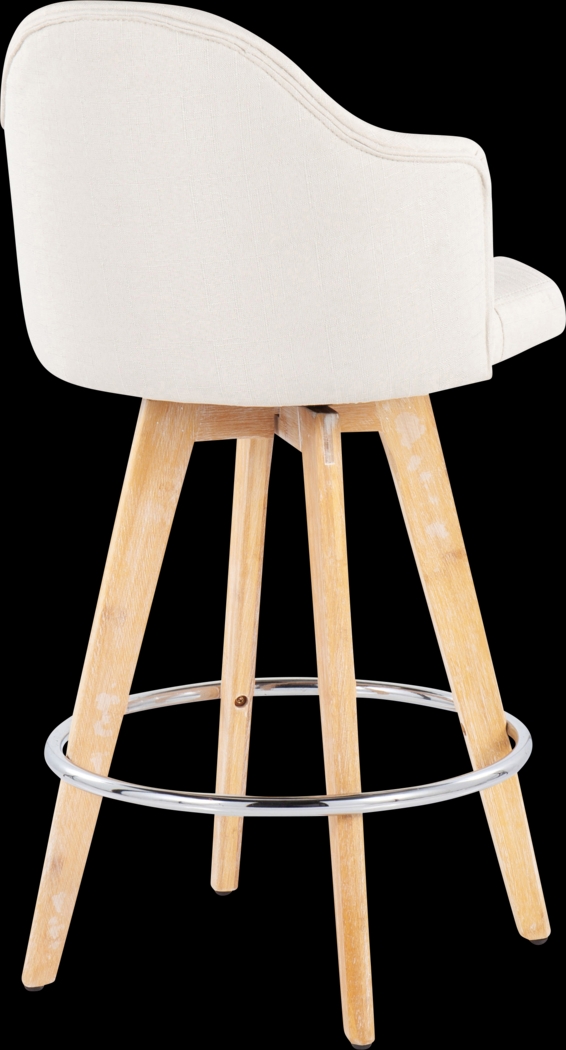 Chazmin Cream Counter Height Stool, Set of 2 - Thumbnail - Image 4