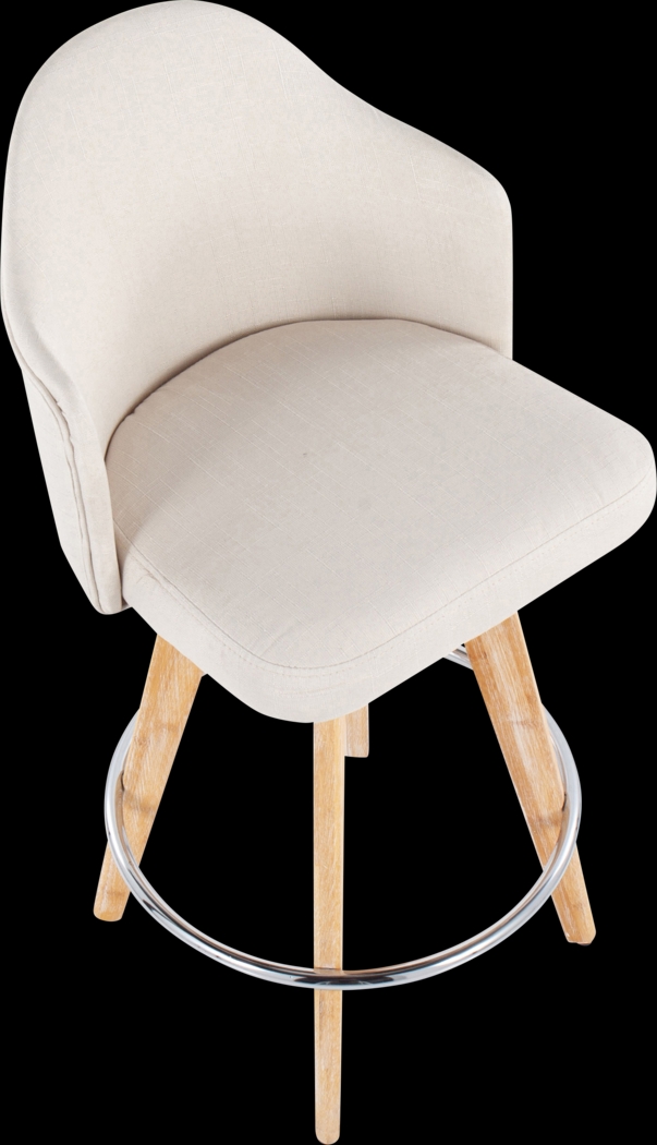 Chazmin Cream Counter Height Stool, Set of 2 - Thumbnail - Image 7