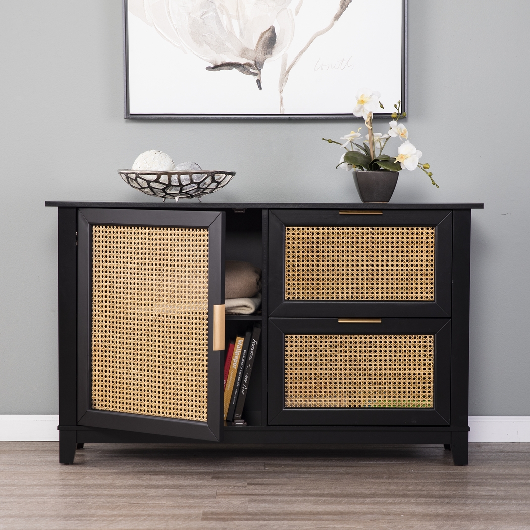 Checkshire Black Accent Cabinet - Thumbnail - Image 4