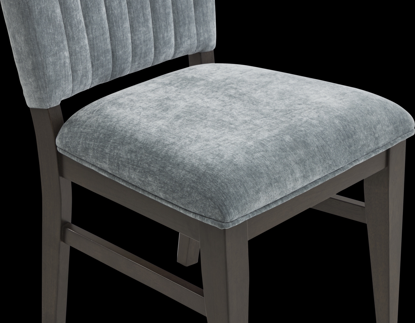 Cheetham Hill Espresso 90 in. 8 Pc Dining Room with Blue Chairs - Thumbnail - Image 15