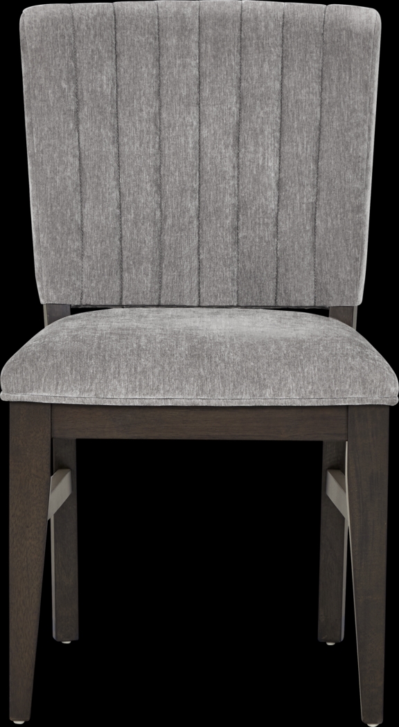 Cheetham Hill Espresso 90 in. 5 Pc Dining Room with Gray Chairs - Thumbnail - Image 7