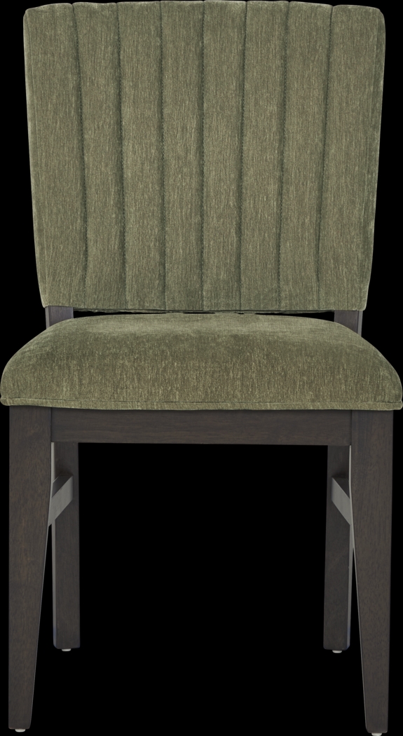 Cheetham Hill Espresso 90 in. 5 Pc Dining Room with Green Chairs - Thumbnail - Image 7