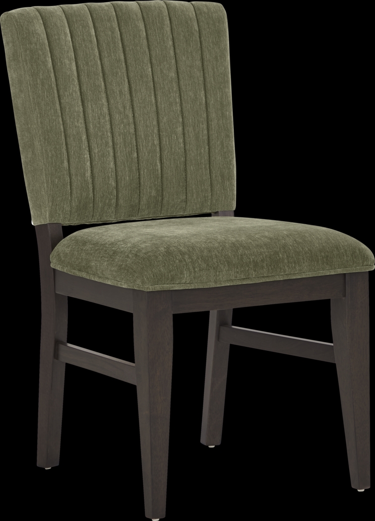Cheetham Hill Espresso 90 in. 5 Pc Dining Room with Green Chairs - Thumbnail - Image 6