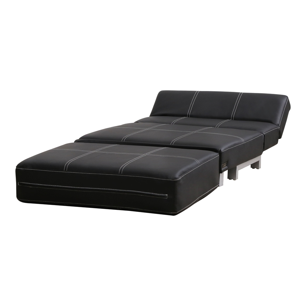 Cheever Black Convertible Futon Chair - Thumbnail - Image 2