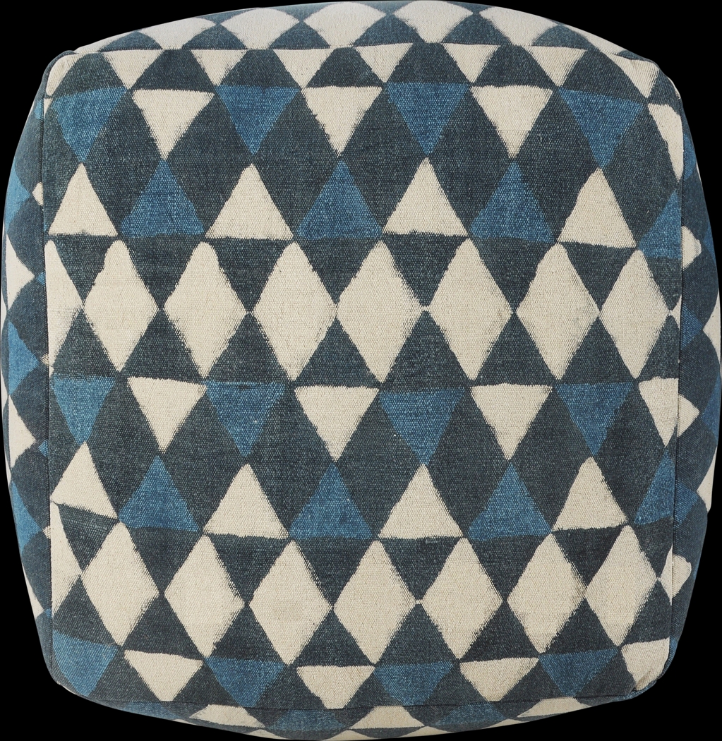 Chegue Blue/Cream Pouf - Thumbnail - Image 4