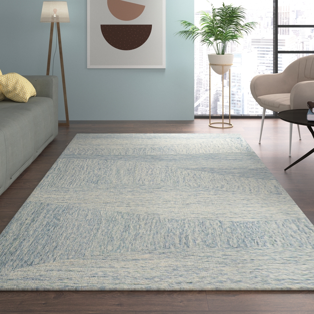 Chelsei Blue/Ivory 5' x 7'9 Rug - Thumbnail - Image 2