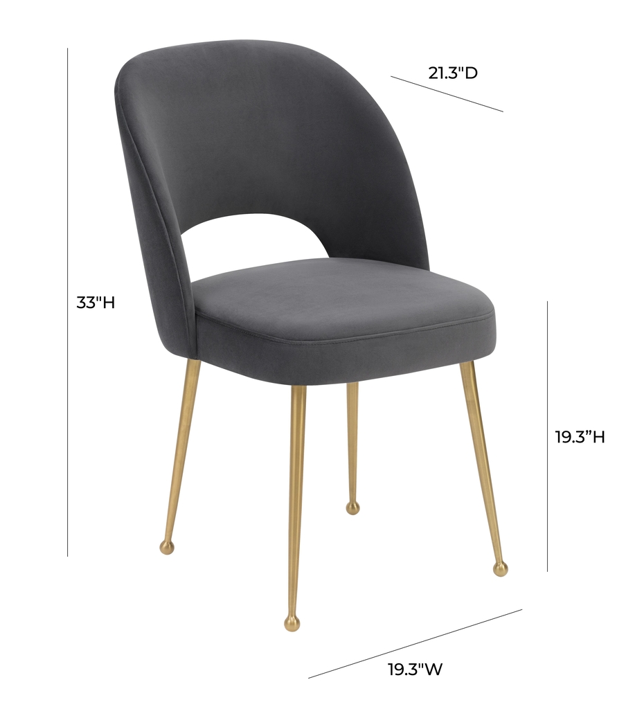 Chelsera Dark Gray Dining Chair - Thumbnail - Image 10