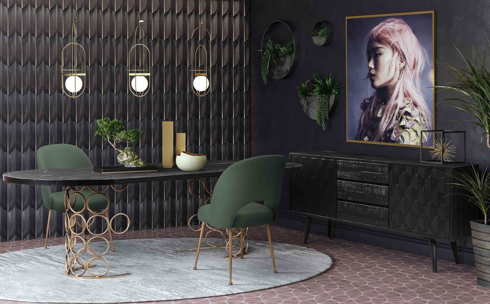 Chelsera Green Dining Chair - Thumbnail - Image 5