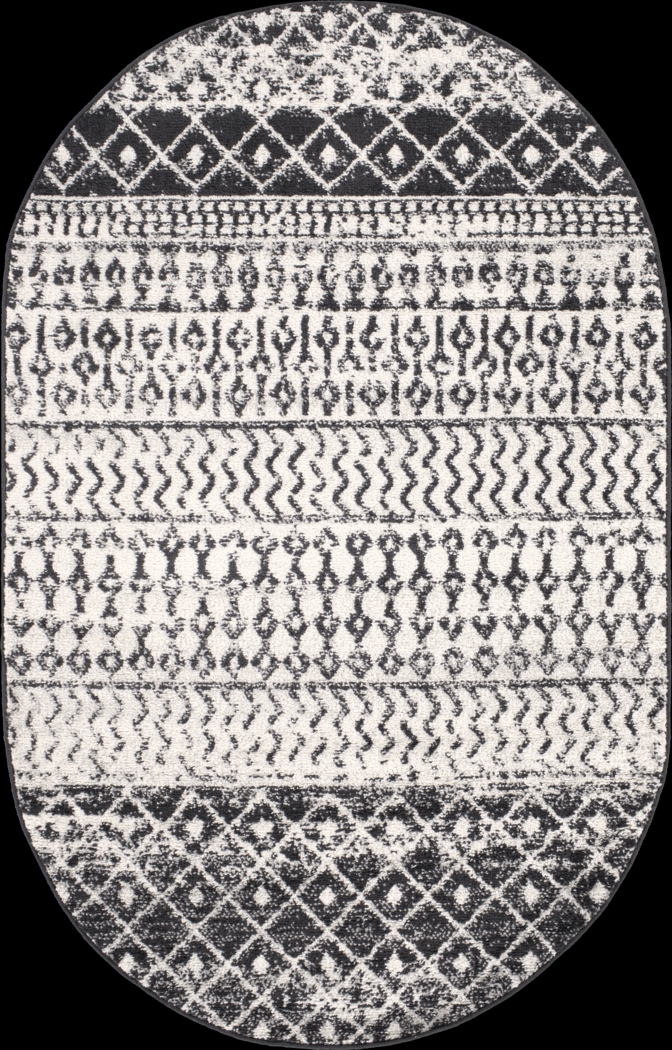Chelsina I Gray 3' x 5' Oval Rug - Thumbnail - Image 1
