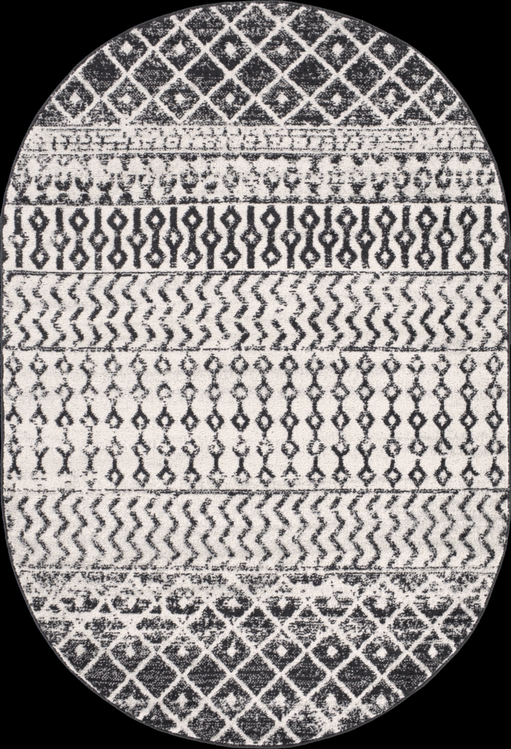 Chelsina I Gray 4' x 6' Oval Rug - Thumbnail - Image 1