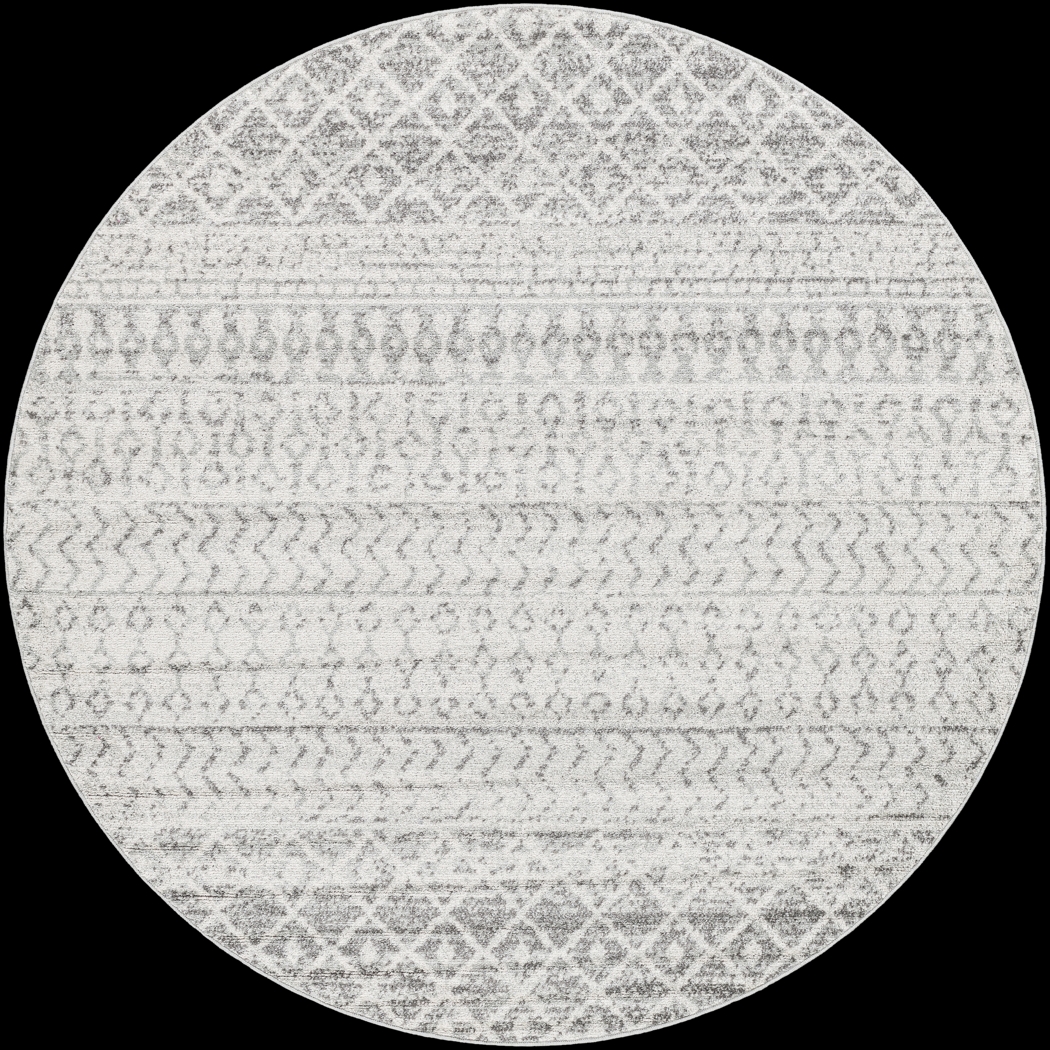 Chelsina I Light Gray 4' Round Rug - Thumbnail - Image 1