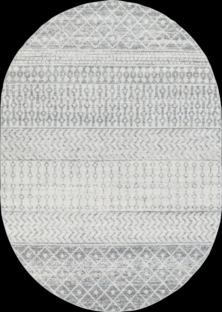 Chelsina I Light Gray 4' x 6' Oval Rug - Thumbnail - Image 1