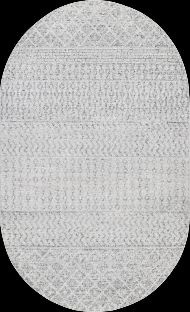 Chelsina I Light Gray 5' x 8' Oval Rug - Thumbnail - Image 1