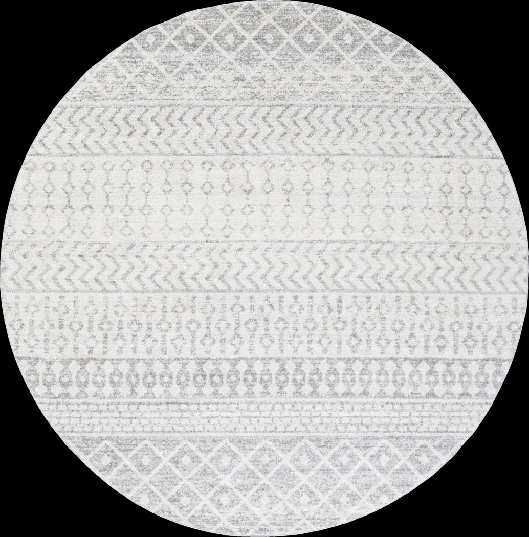 Chelsina I Light Gray 7'10 Round Rug - Thumbnail - Image 1