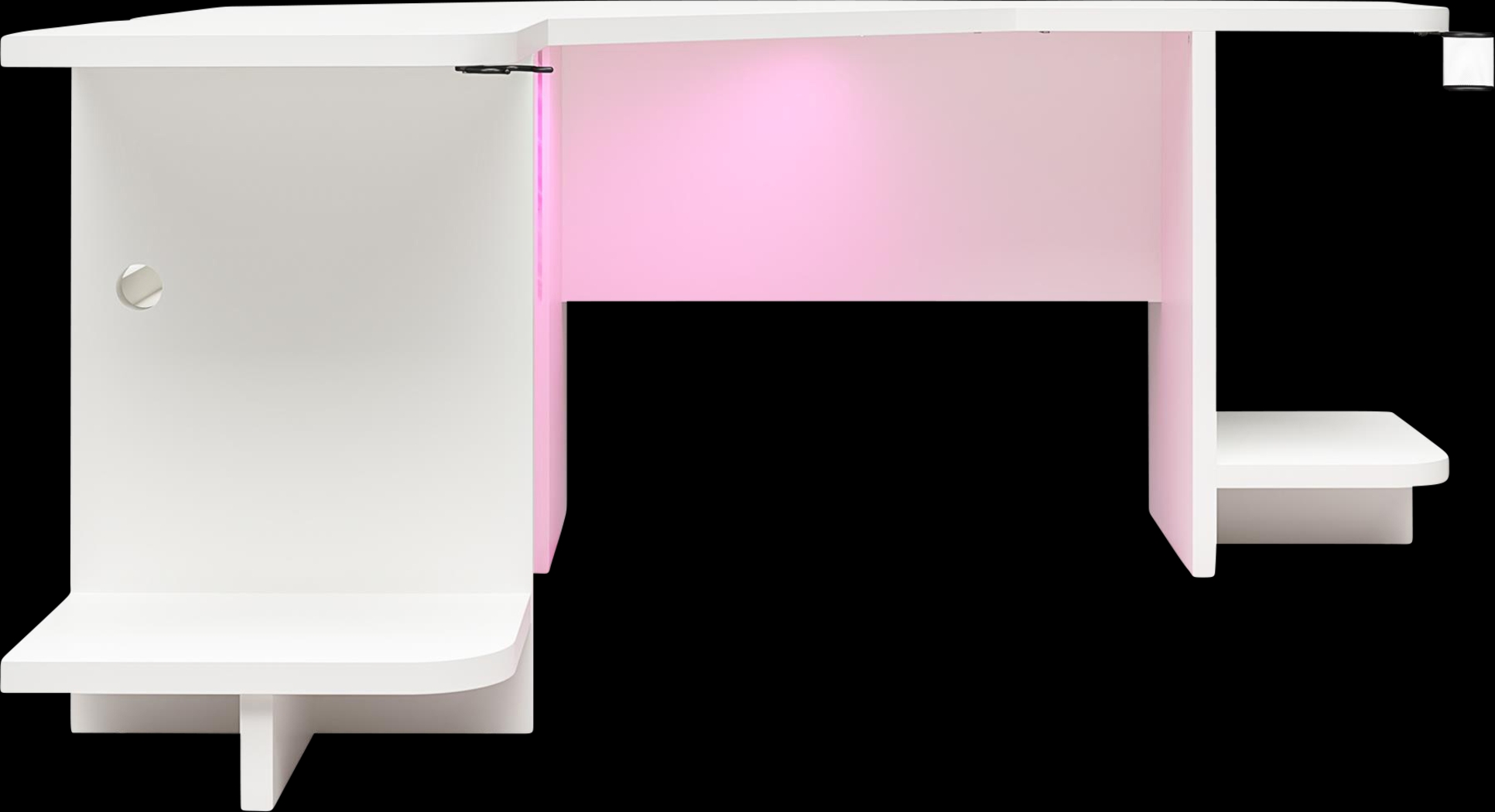 Chelswolde White Gaming Desk - Thumbnail - Image 9