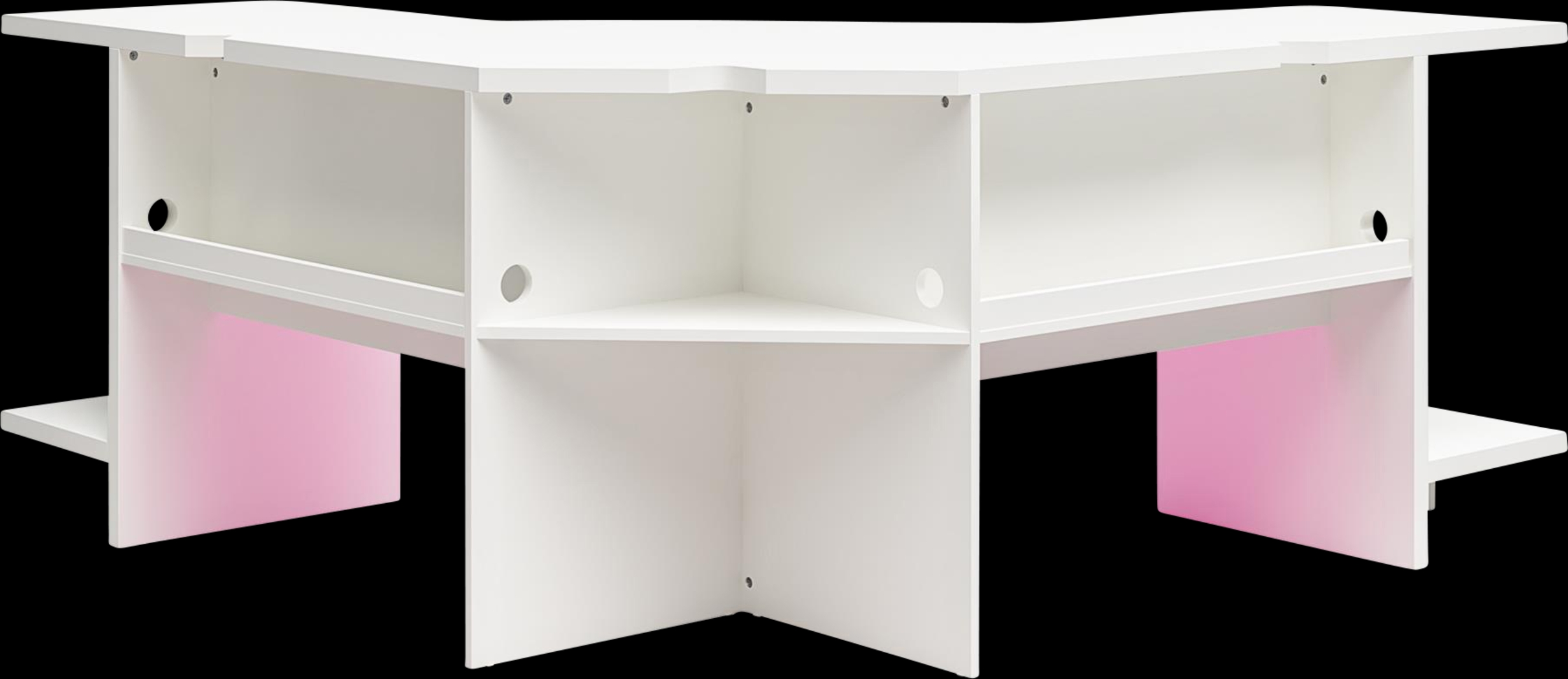 Chelswolde White Gaming Desk - Thumbnail - Image 10