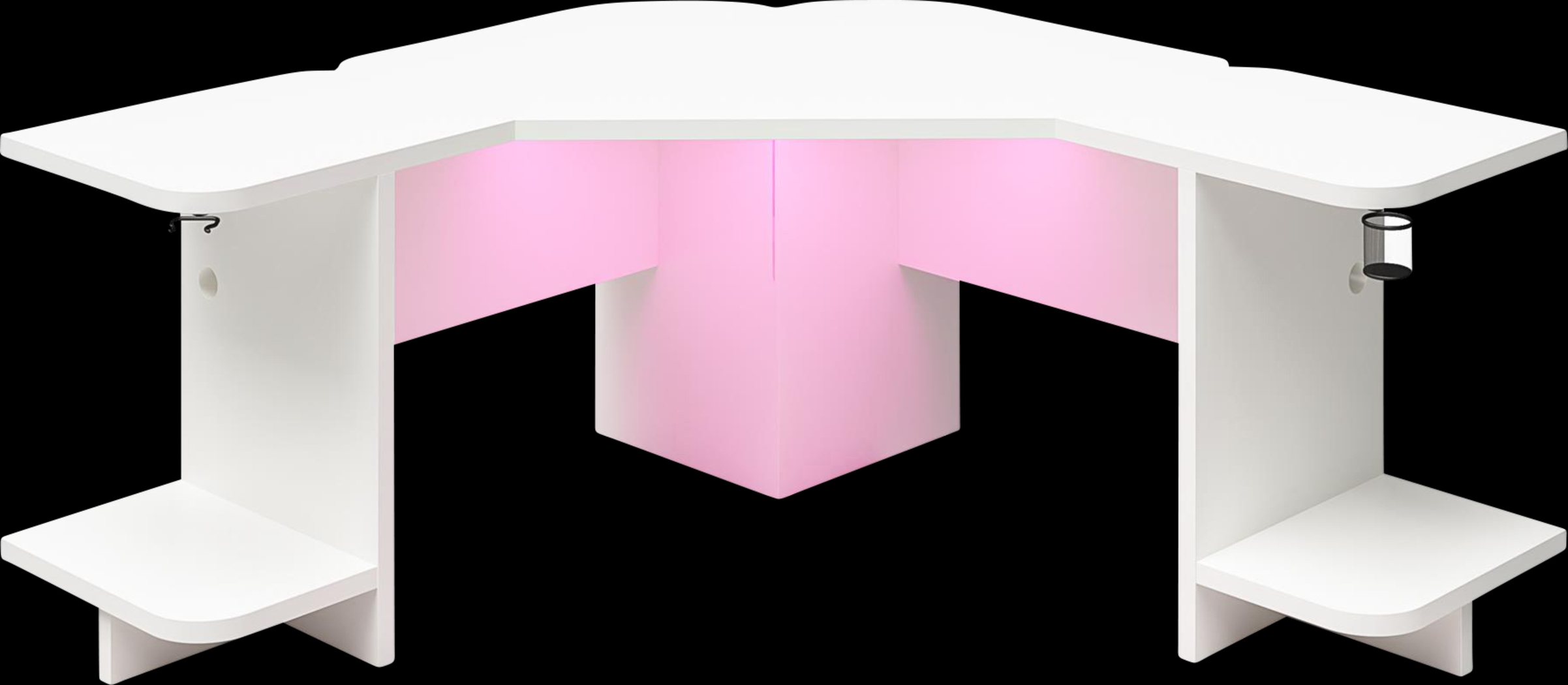 Chelswolde White Gaming Desk - Thumbnail - Image 11