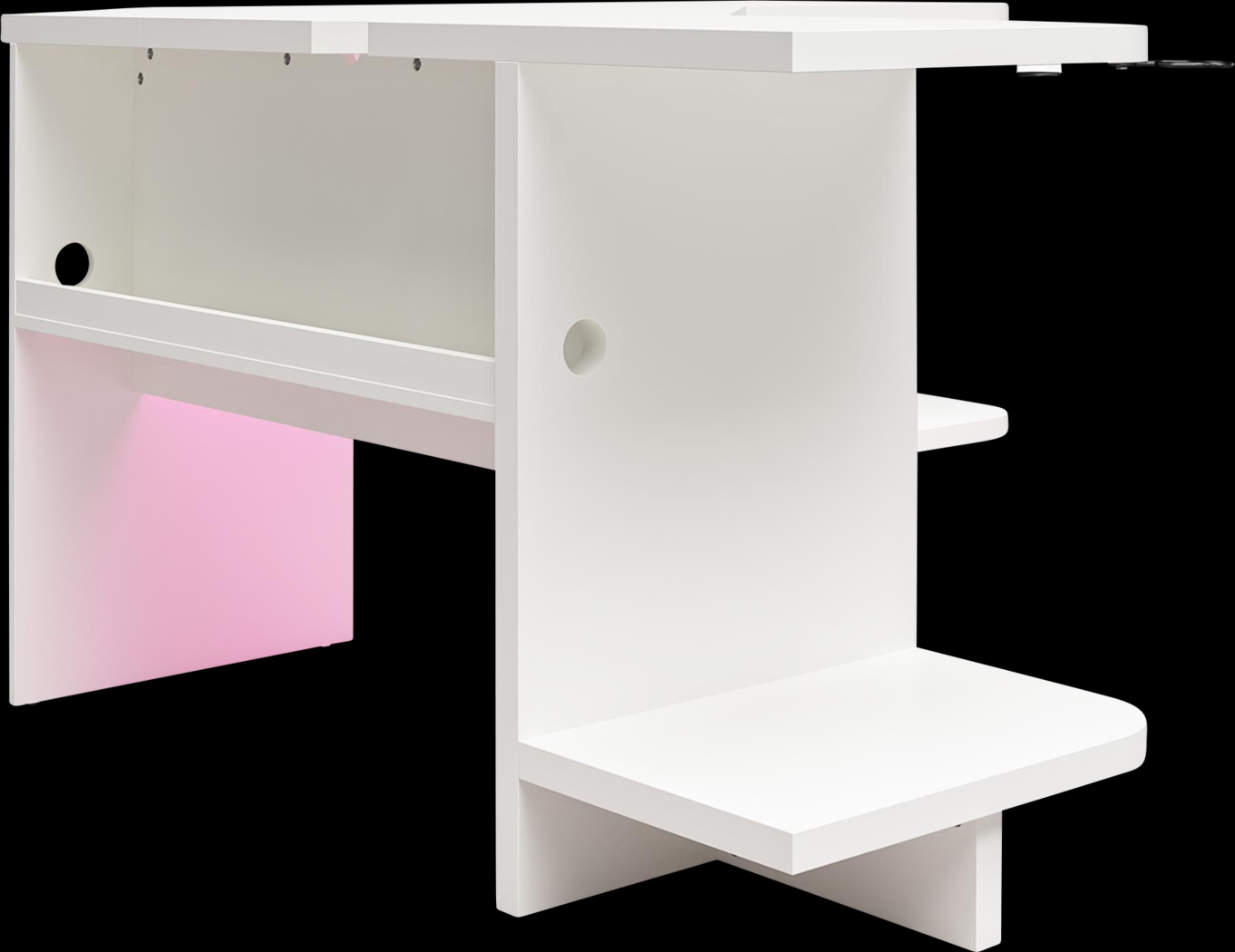 Chelswolde White Gaming Desk - Thumbnail - Image 8