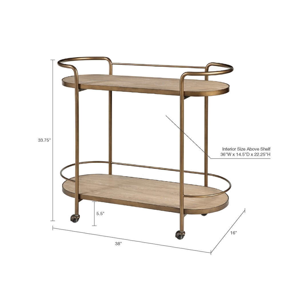 Chelwood Natural Bar Cart - Thumbnail - Image 8
