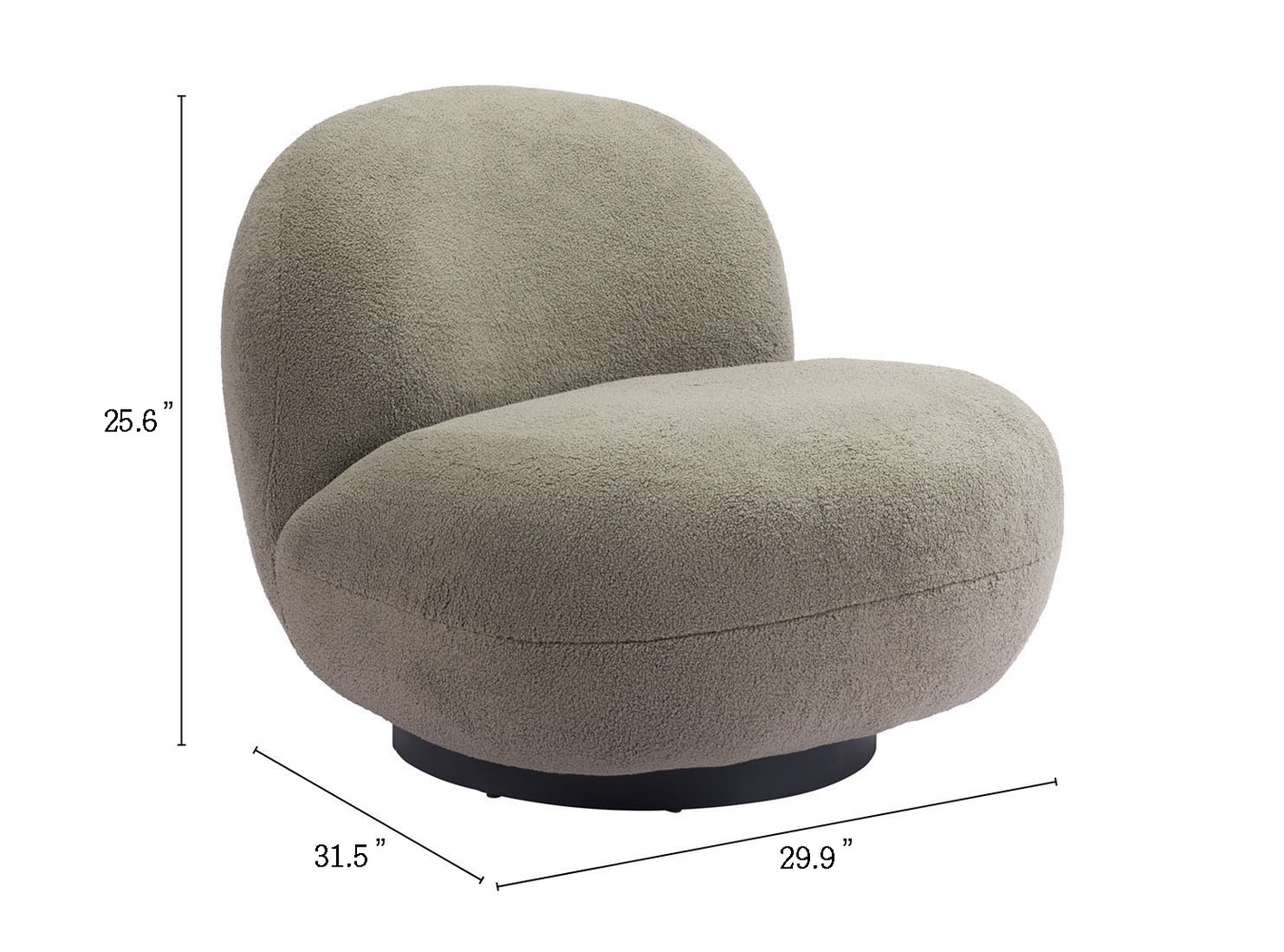 Chenega Olive Accent Chair - Thumbnail - Image 9