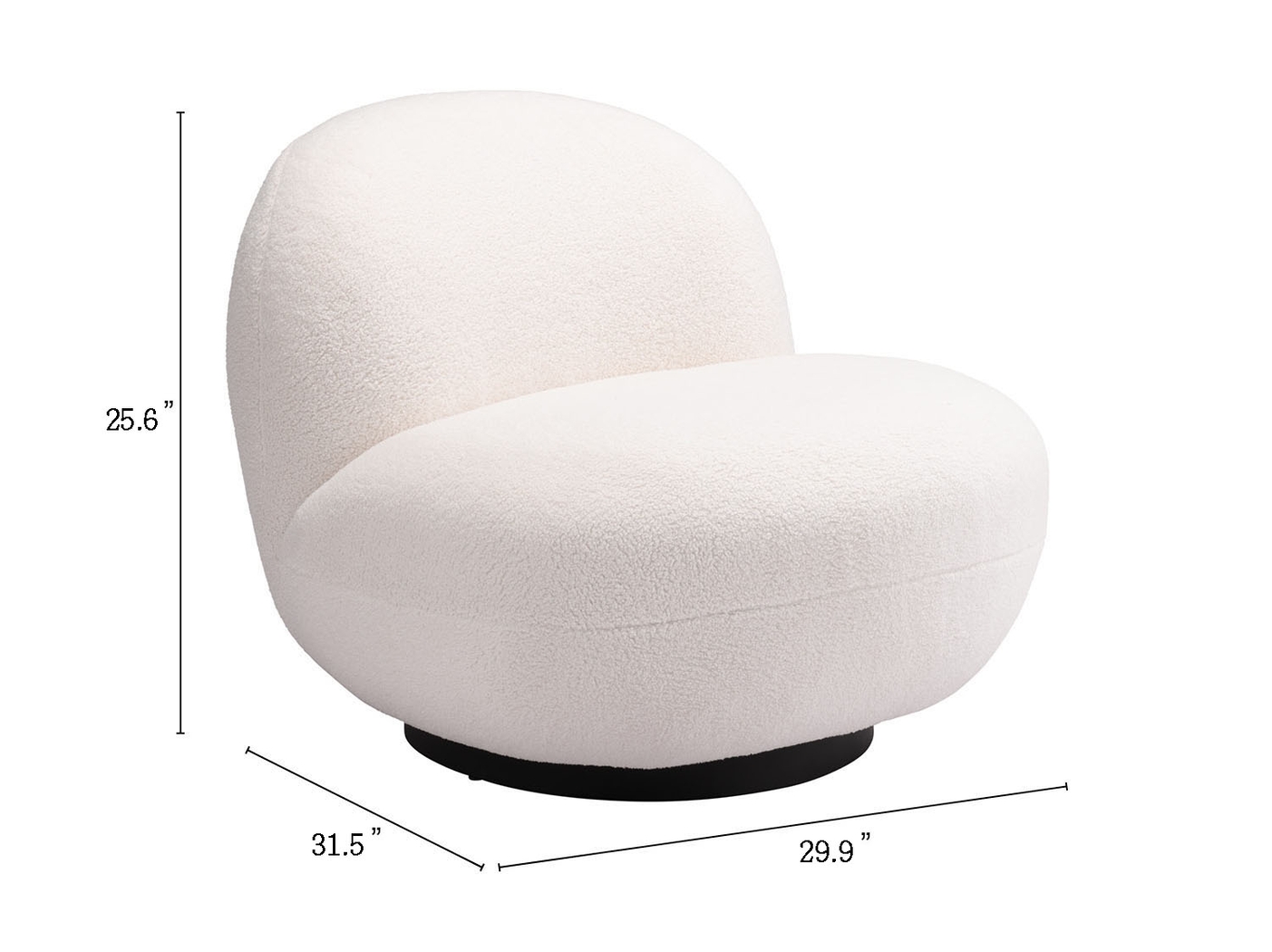 Chenega White Accent Chair - Thumbnail - Image 9