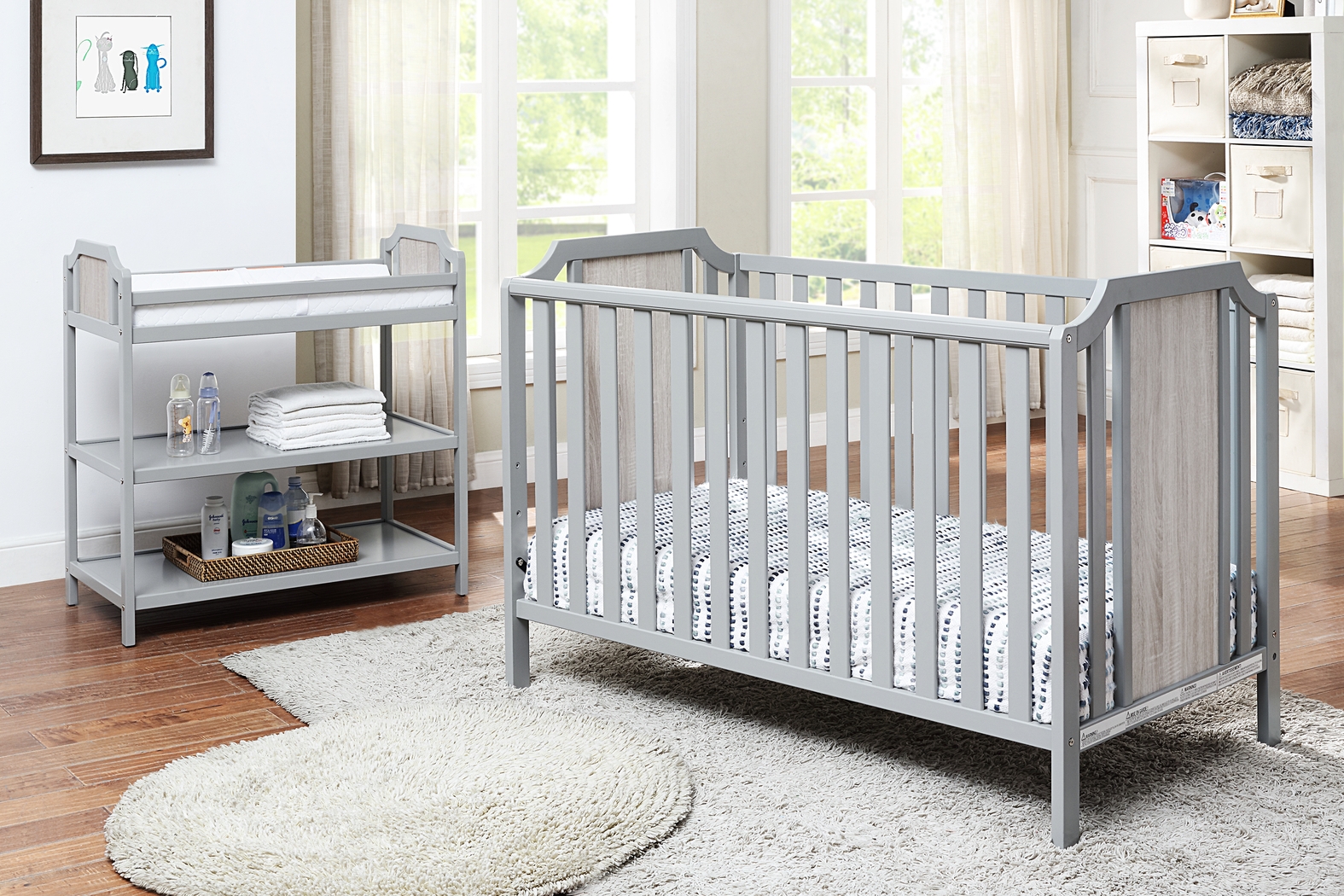 Kids Cheno Gray Crib - Thumbnail - Image 5