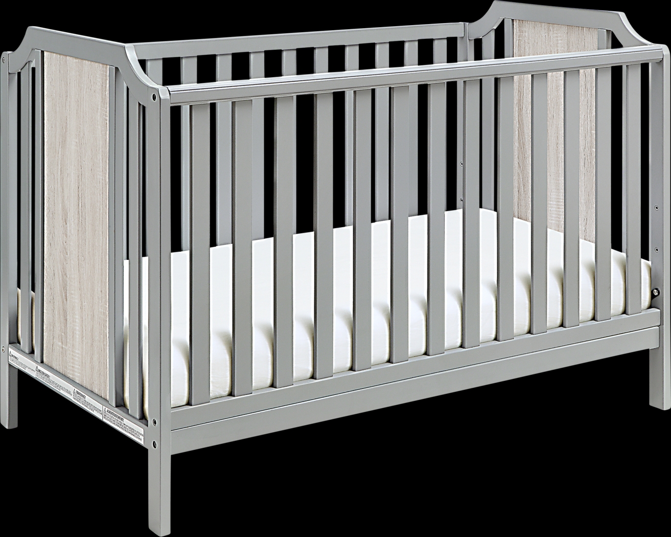 Kids Cheno Gray Crib - Thumbnail - Image 1
