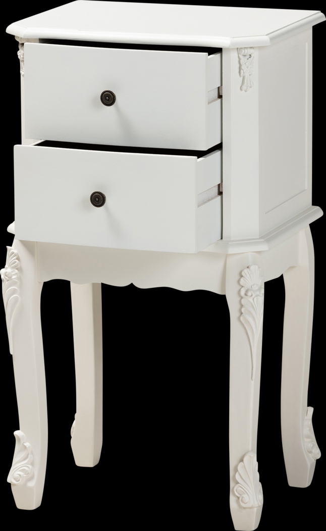 Cherabon White Nightstand - Thumbnail - Image 2