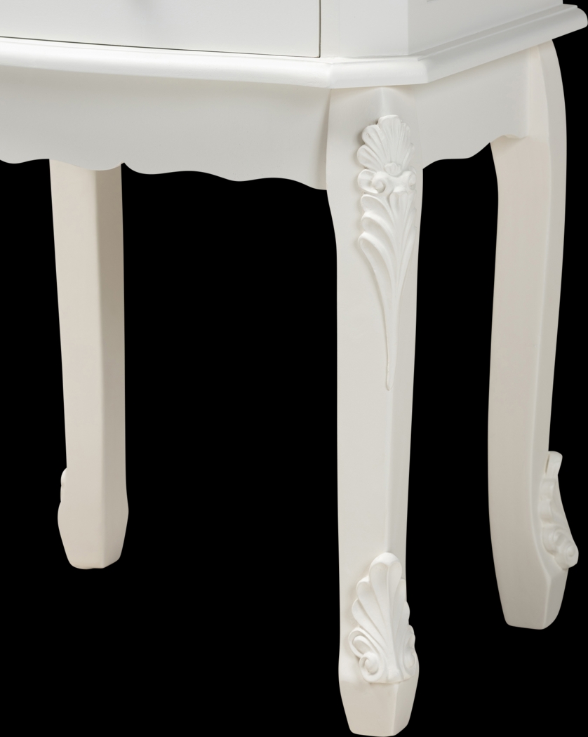 Cherabon White Nightstand - Thumbnail - Image 6