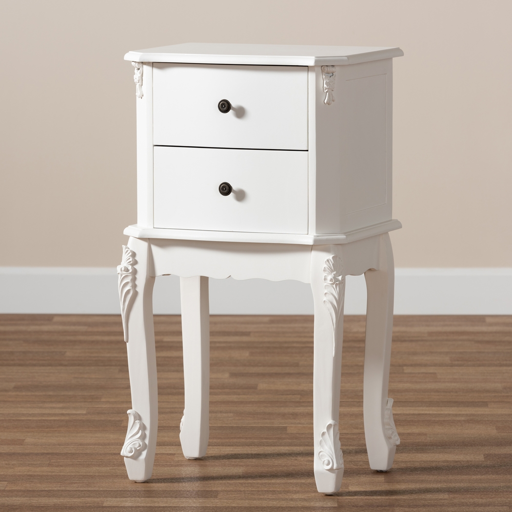 Cherabon White Nightstand - Thumbnail - Image 7