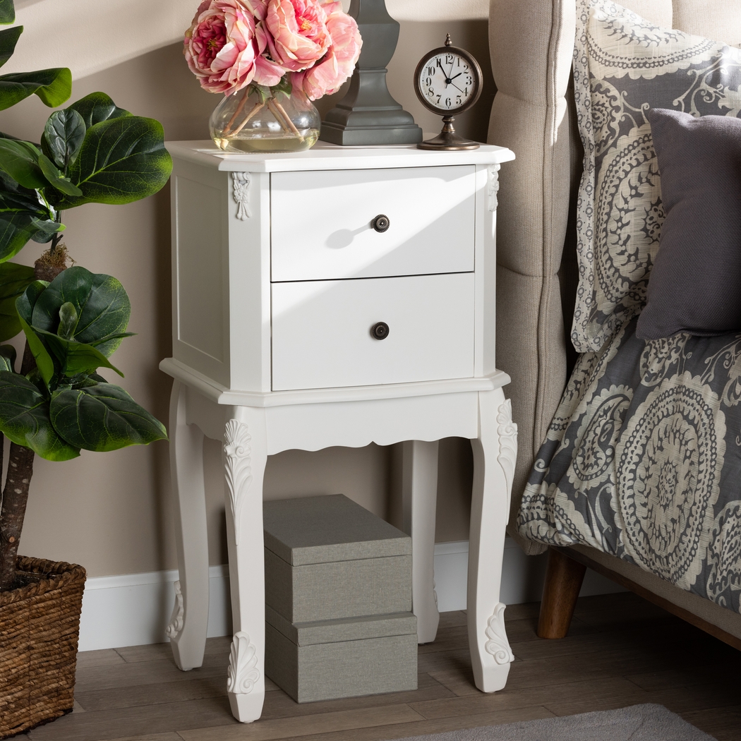 Cherabon White Nightstand - Thumbnail - Image 8