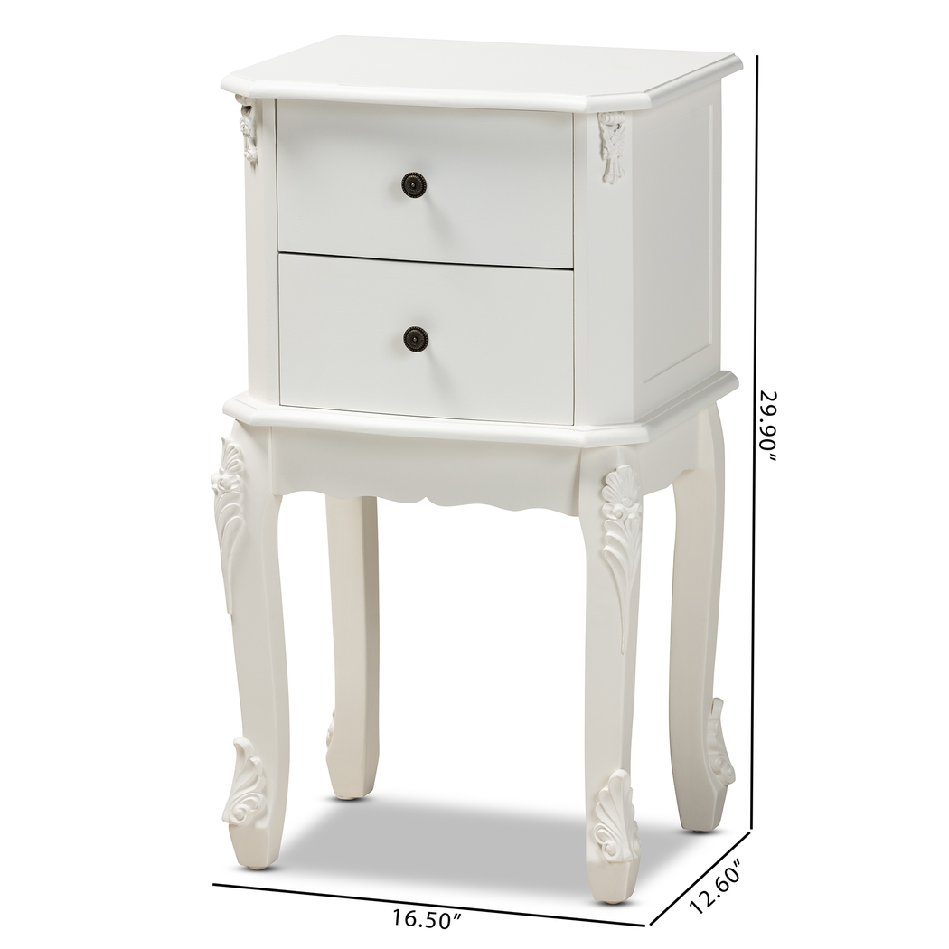 Cherabon White Nightstand - Thumbnail - Image 9