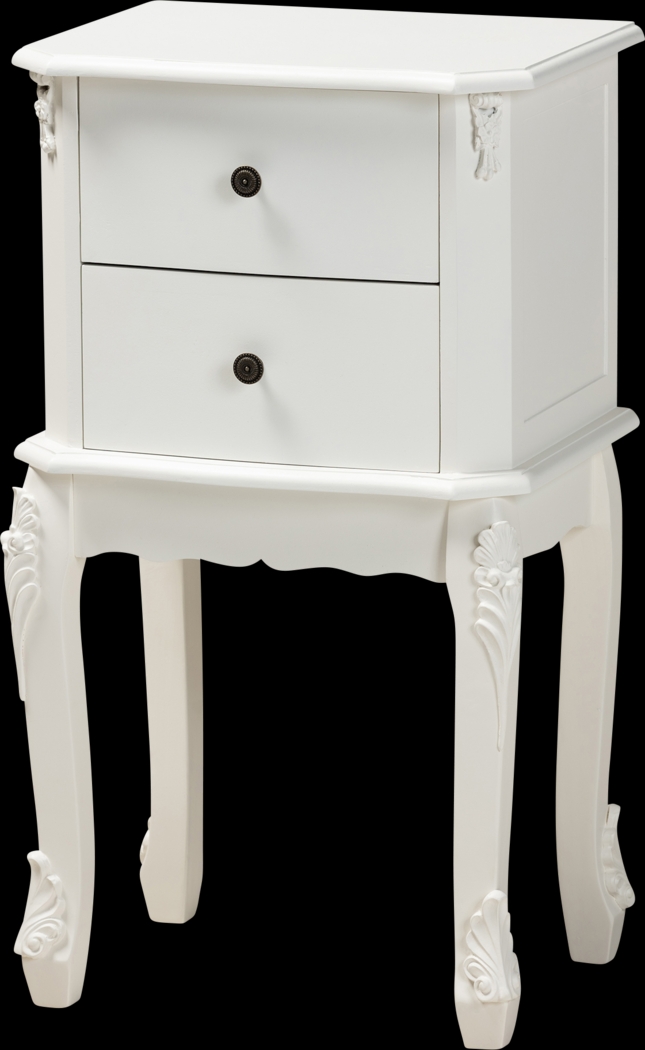 Cherabon White Nightstand - Thumbnail - Image 1