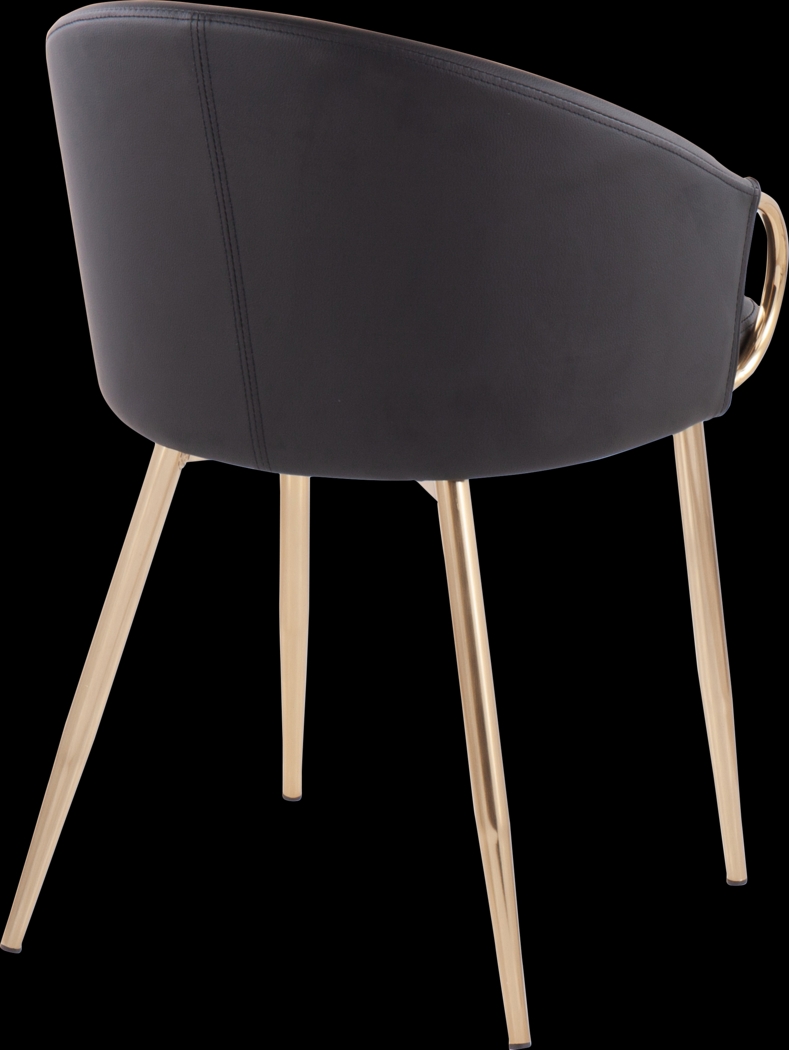 Cherlyn Black Gold Side Chair - Thumbnail - Image 3