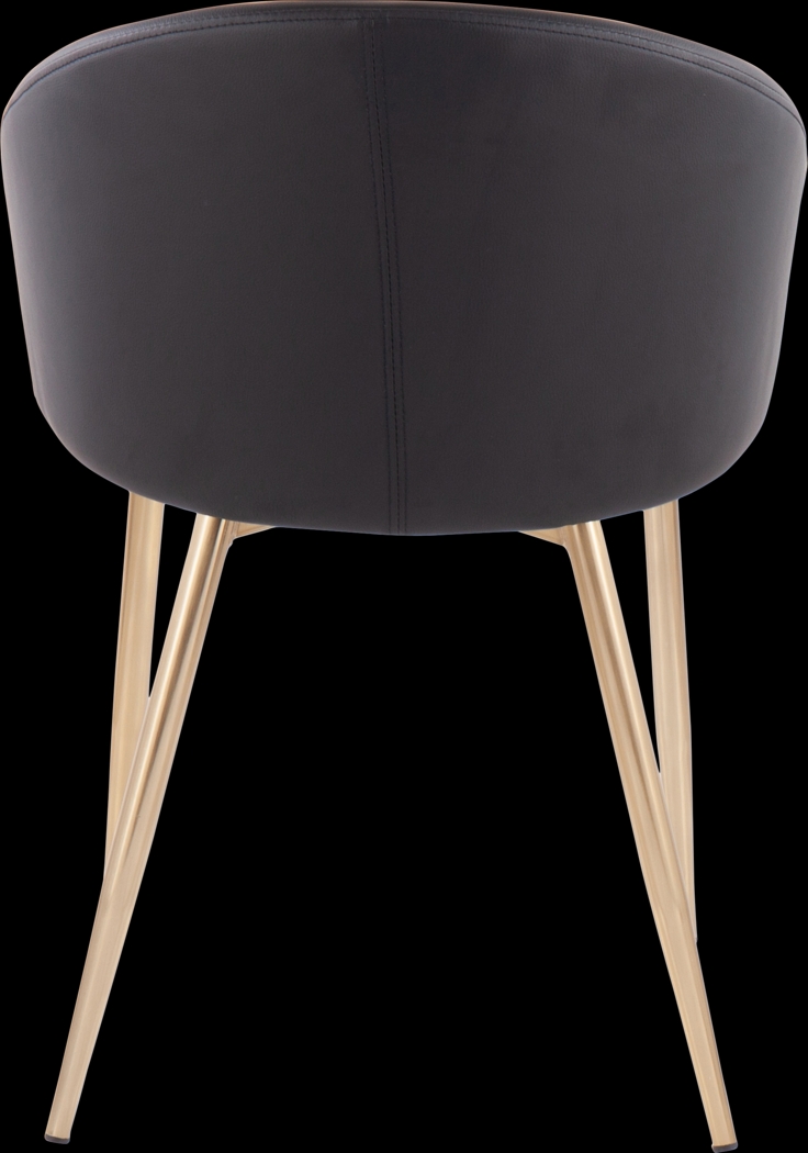 Cherlyn Black Gold Side Chair - Thumbnail - Image 4