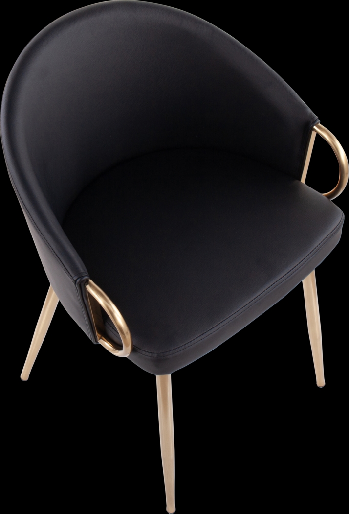 Cherlyn Black Gold Side Chair - Thumbnail - Image 6