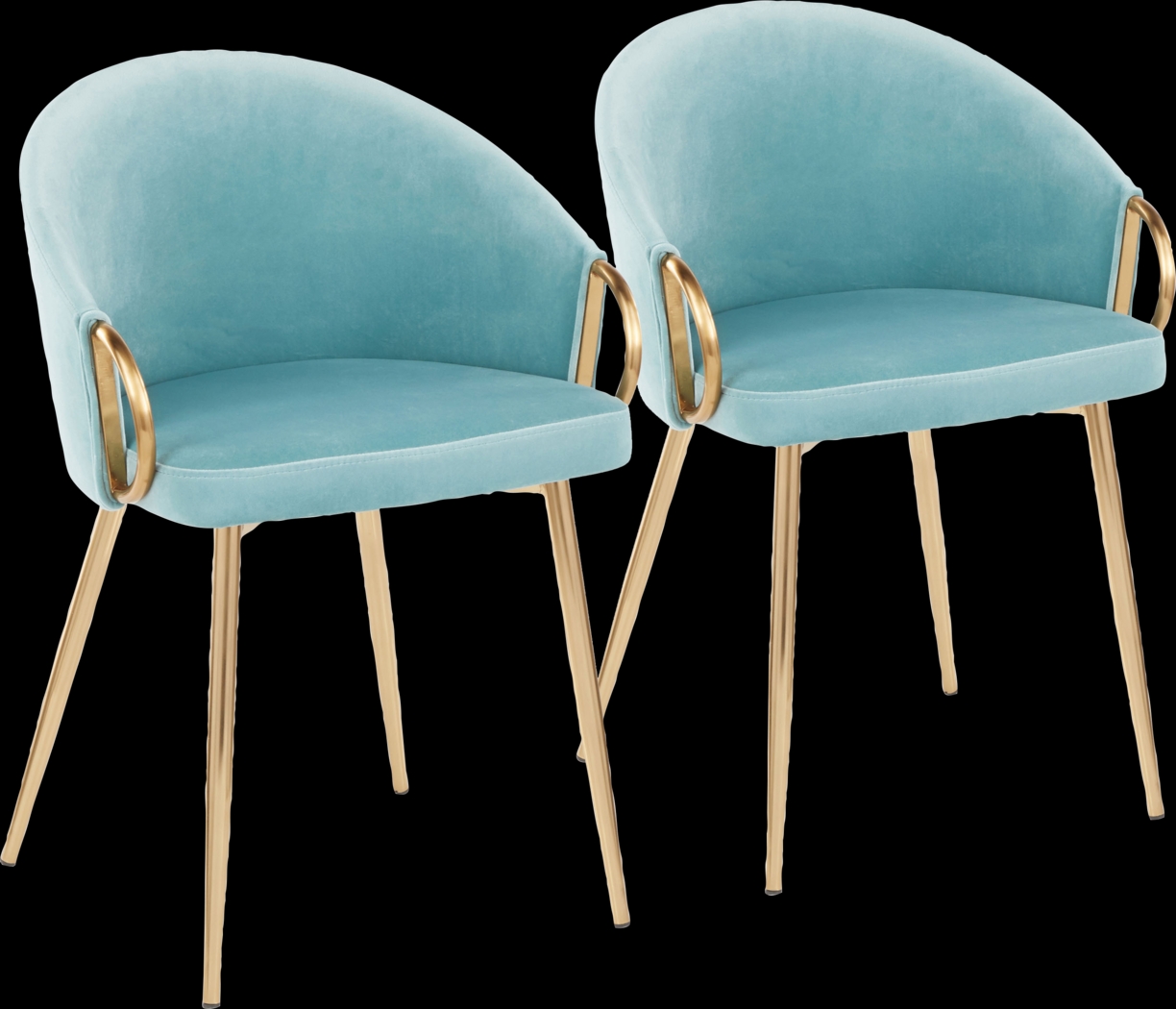 Cherlyn Blue Side Chair, Set of 2 - Thumbnail - Image 1