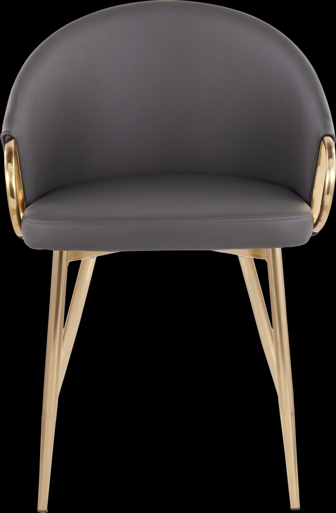 Cherlyn Gray Gold Side Chair - Thumbnail - Image 5