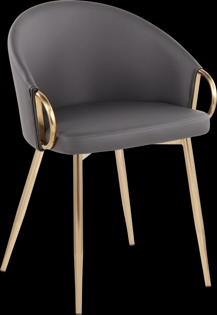 Cherlyn Gray Gold Side Chair - Thumbnail - Image 1