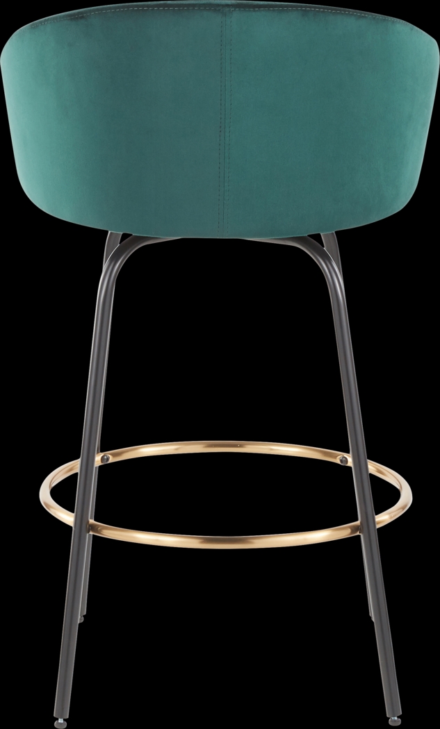 Cherlyn Green Velvet Counter Height Stool, Set of 2 - Thumbnail - Image 5