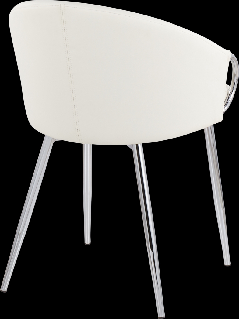 Cherlyn White Side Chair - Thumbnail - Image 3