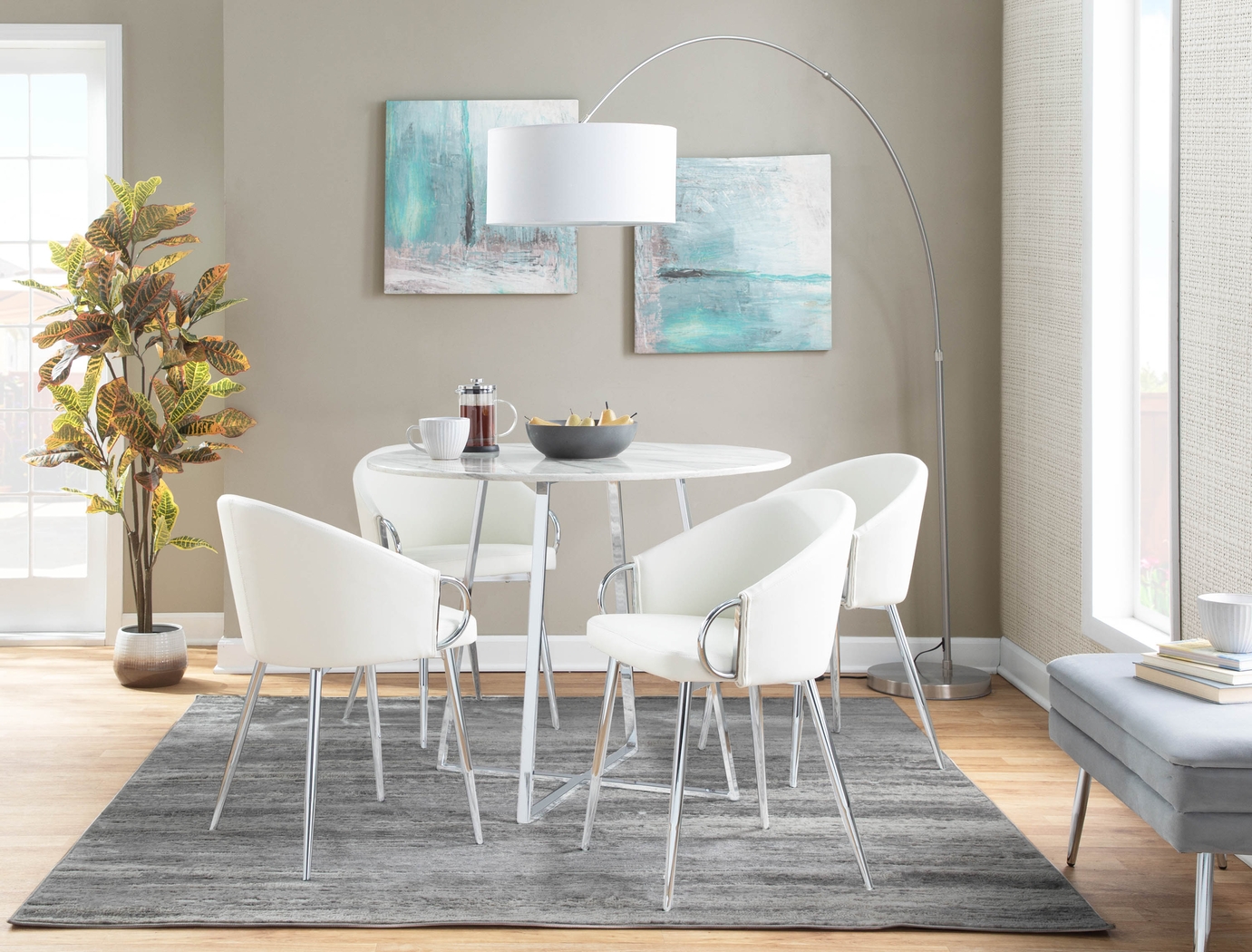 Cherlyn White Side Chair - Thumbnail - Image 7