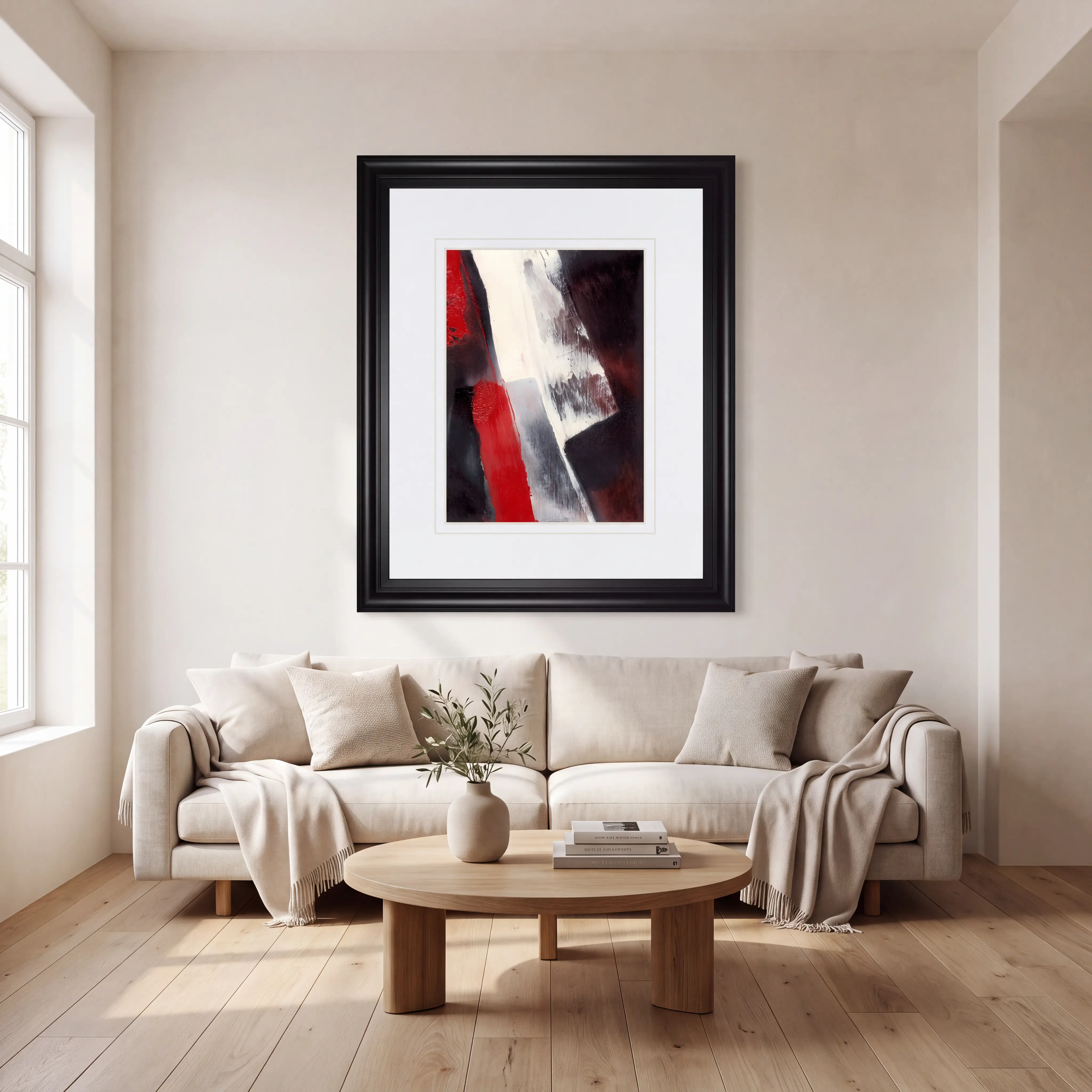 Cherrier Black Red Framed Wall Art - Thumbnail - Image 2