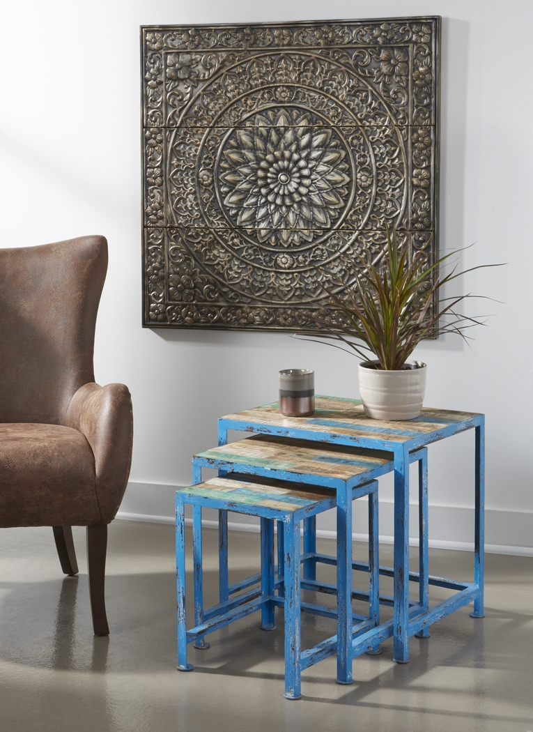 Cherringham Blue Nesting Tables - Thumbnail - Image 3