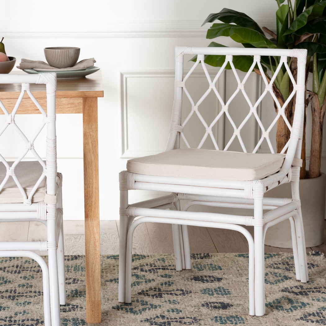 Cherrington White Dining Chair - Thumbnail - Image 2