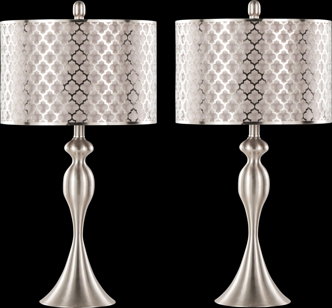 Cheryl Court Silver Table Lamps, Set of 2 - Thumbnail - Image 1