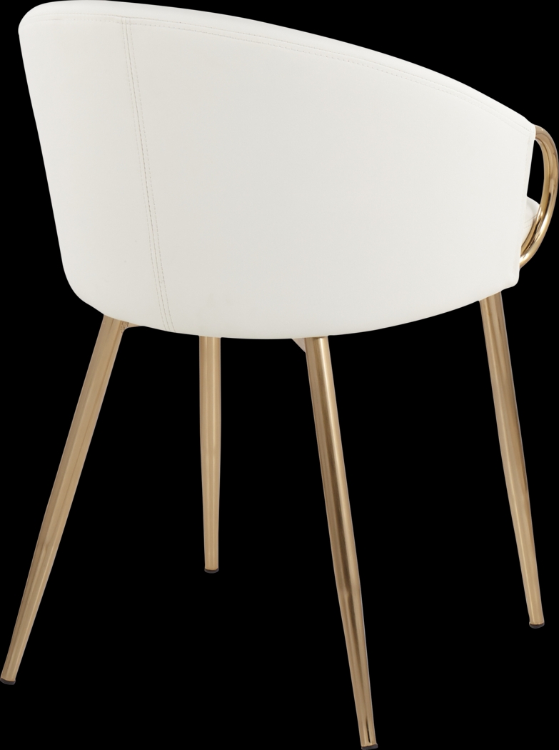 Cherylyn White Gold Side Chair - Thumbnail - Image 3