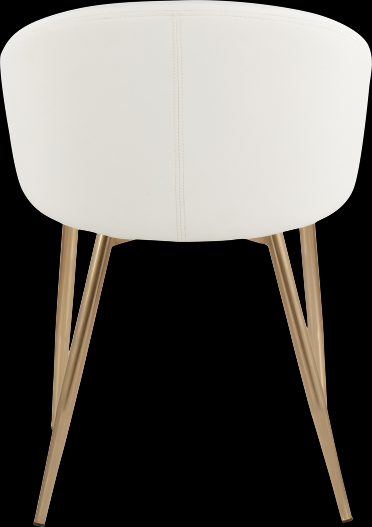 Cherylyn White Gold Side Chair - Thumbnail - Image 4