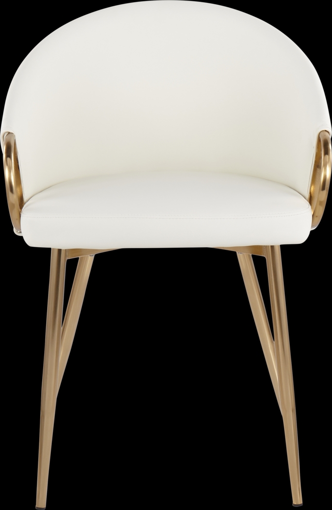 Cherylyn White Gold Side Chair - Thumbnail - Image 5